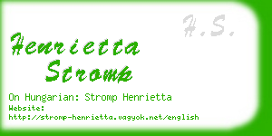 henrietta stromp business card